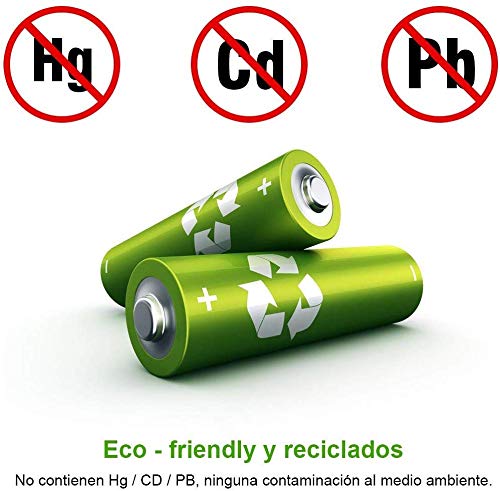 EBL Juego de 12 Pilas Recargables AA NI-MH 2300mAh Baja Autodescarga con ProCyco Baterías Recargables para Juguete, Linternas, Despertadores, Reloj
