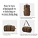 Travel Backpack, Yousu Large Canvas Backpack Vintage Travel Duffel Bags Classic Casual Daypack Duffle Bookbag for Men 3-In-1 Coffee
