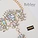 Holylove Foot Jewelry for Women Barefoot Sandals Beach Big Foot Size Crystal Anklets Chains Wedding Vocation 1 Pair with Gift Box – AB031