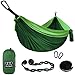 Gold Armour Camping Hammock - XL Double Hammock Portable Hammock Camping Accessories Gear for Outdoor Indoor with Tree Straps, USA Based Brand (Green)