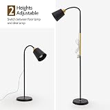 INMOZATA Floor Lamp Retro Arch Adjustable Head E27 Reading Lamp White Gold view 3
