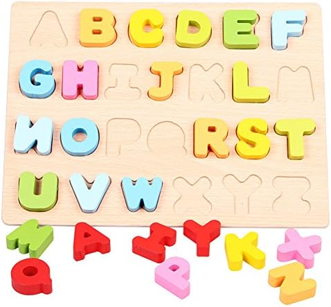 Kid's Wooden Alphabet Puzzle Board Learning Development Toys for Toddlers