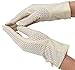 Lovful Women's Outdoor Uv Protection Cotton Anti-skid Driving Gloves,Beige