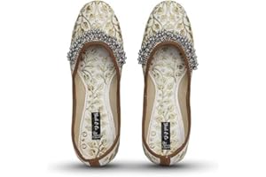 YASH & CO. Rajasthani Embellished Payal and Ghungroo Mojari | Hand Crafted Ethnic and Traditional Women's Jutti | Elegant and