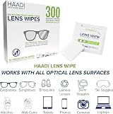 HAADI Glasses Cleaner Wipes 300 Pack 6x5 Inches Free Streaks view 5