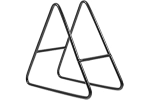 Luxshiny Metal Dish Storage Rack Coaster Holder with Triangle Design for Organizing 4-8 Round or Square Kitchen Drink Mats and Plates