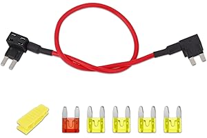 HQRNYP Car TIPM Bypass Cable, Fuel Pump Relay Kit, Vehicle Fuel Pump Relay Wiring Set with 5PCS Fuze Clip, Auto Accessories Fuse Holder Fuse Adapter for Dodge Jeep Chrysler, Replace OEM# CBWPR091AA