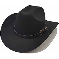 Chapeau De Cowboy Rockmount Ranch Wear Pour Enfant, Taille L, Feutre Noir, Mentionnière