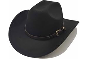 Willheoy Cowboy Hat for Women Men Wide Brim Cowgirl Hats Fedora Hat Western Cowboy Costume