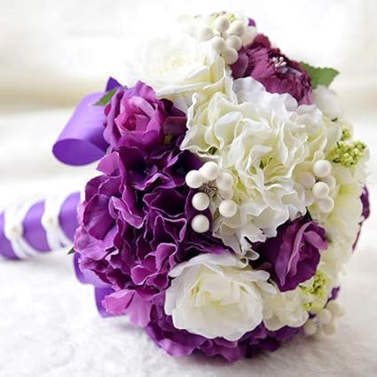 Gtfhuh Bouquets De Mariage Fleurs De Soie Artificielles