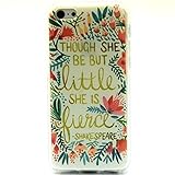 Iphone 5c Case, JAHOLAN Little She Quotes Clear Bumper TPU Soft Case Rubber Silicone Skin Cover for iphone 5c
