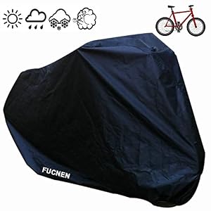 Universal Black Bicycle Covers 190T Nylon Waterproof Portable Lightweight for Outside Indoor Storage 1 Bikes FUCNEN…