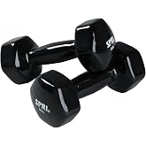 SPRI Dumbbells Hand Weights Set of 2 - Vinyl Coated Exercise &amp; Fitness Dumbbell for Home Gym Equipment Workouts Strength Training Free Weights for Women, Men (1-10 Pound, 12, 15, 18, 20 lb)