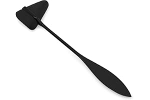DEXSUR Neurological Reflex Hammers for Cutaneous and Superficial Responses, Neurologic Reflex Diagnosis and Testing (Black & Silver Taylor Hammer)