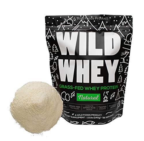 Grass-Fed Whey Protein, Cold Process, Low Carb, Keto Friendly, Non-Denatured, GMO-Free Protein Concentrate Made Directly From Grass-Fed Milk (Natural/Unflavored - Bulk 2.5 pound)