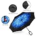 SHINE HAI Inverted Umbrella, Double Layer Windproof Reverse Umbrella, Self-Standing C-Shaped Handle Big Straight Umbrella, UV Protection, Inside-out Folding for Car