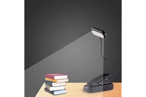 LED Book Light for Reading in Bed, Neck Clip Book Reading Light No Include Batteries