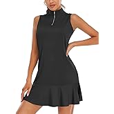 Cucuchy Womens Golf Tennis Dress Sleeveless Athletic Sports Workout Dresses