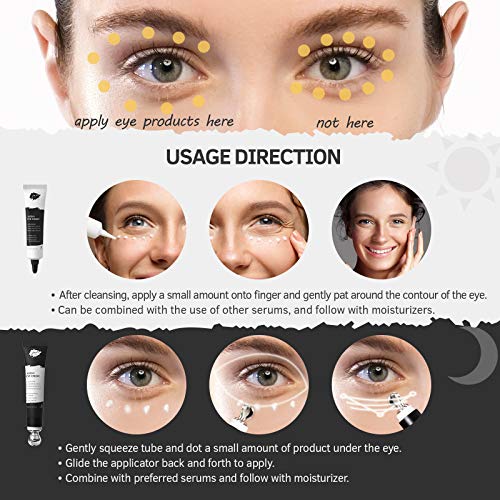 Joliskin Crème pour les Yeux, Anti-âge Crème Contour des Yeux - Élimine les Ridules, les Rides, les Gonflements, les Poches et les Pattes d\'oie, Soin Yeux pour les Hommes et les Femmes - 2x15g