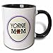 3dRose Yorkie Dog Mom Mug, 11 oz, Black