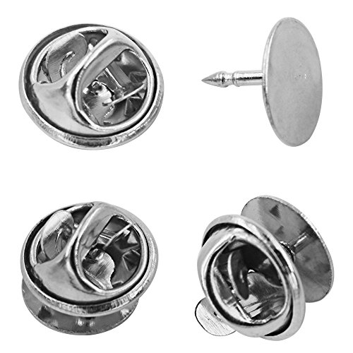 50 Pairs Butterfly Clutch Tie Tacks Pin Back Replacement with Blank