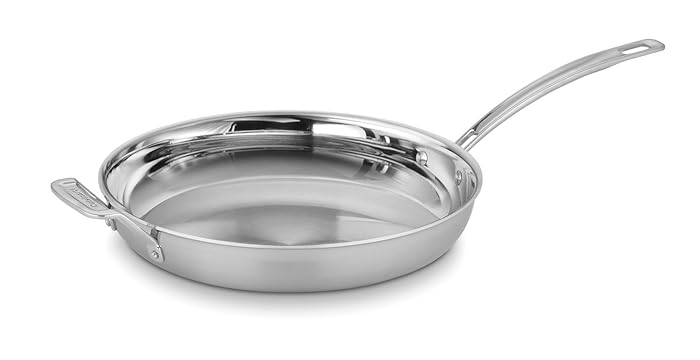 Cuisinart MCP22-30HN MultiClad Pro Stainless 12-Inch Skillet with Helper