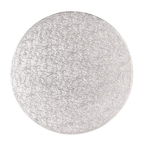 Culpitt Cake Board, Cake Drum, Silver Fern, 13 Inch (330mm) Round, 0.5 Inch (13mm) Thick, (Single Pack)