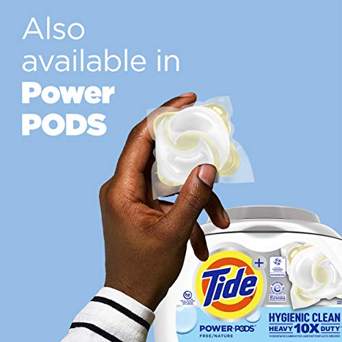 Tide Hygienic Clean Heavy Duty 10x Free Power Pods Liquid Laundry Detergent, White, Unscented, 41 Count
