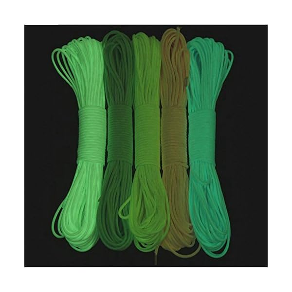 550-Glow-Portable-Survival-9-Strand-Cord-Paracord-Parachute-Bracelets-Luminous-in-the-Dark-100-Nylon-25ft-50ft-100ft
