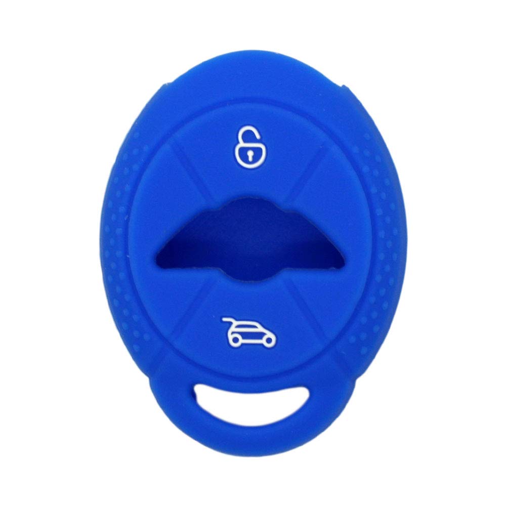 BROVACS Silicone Cover Protector Case Holder Skin Jacket Compatible with BMW Mini Cooper 3 Button Remote Key Fob CV4904 Deep Blue