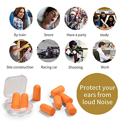 Foam Ear Plugs 50 Pairs Ear Plugs for Sleeping NNR 35dB Super Soft Noise Cancelling Ear Plugs for Shooting Hearing Protection Hunting Season Sleeping Working Travel Loud Events - Thumbnail 4