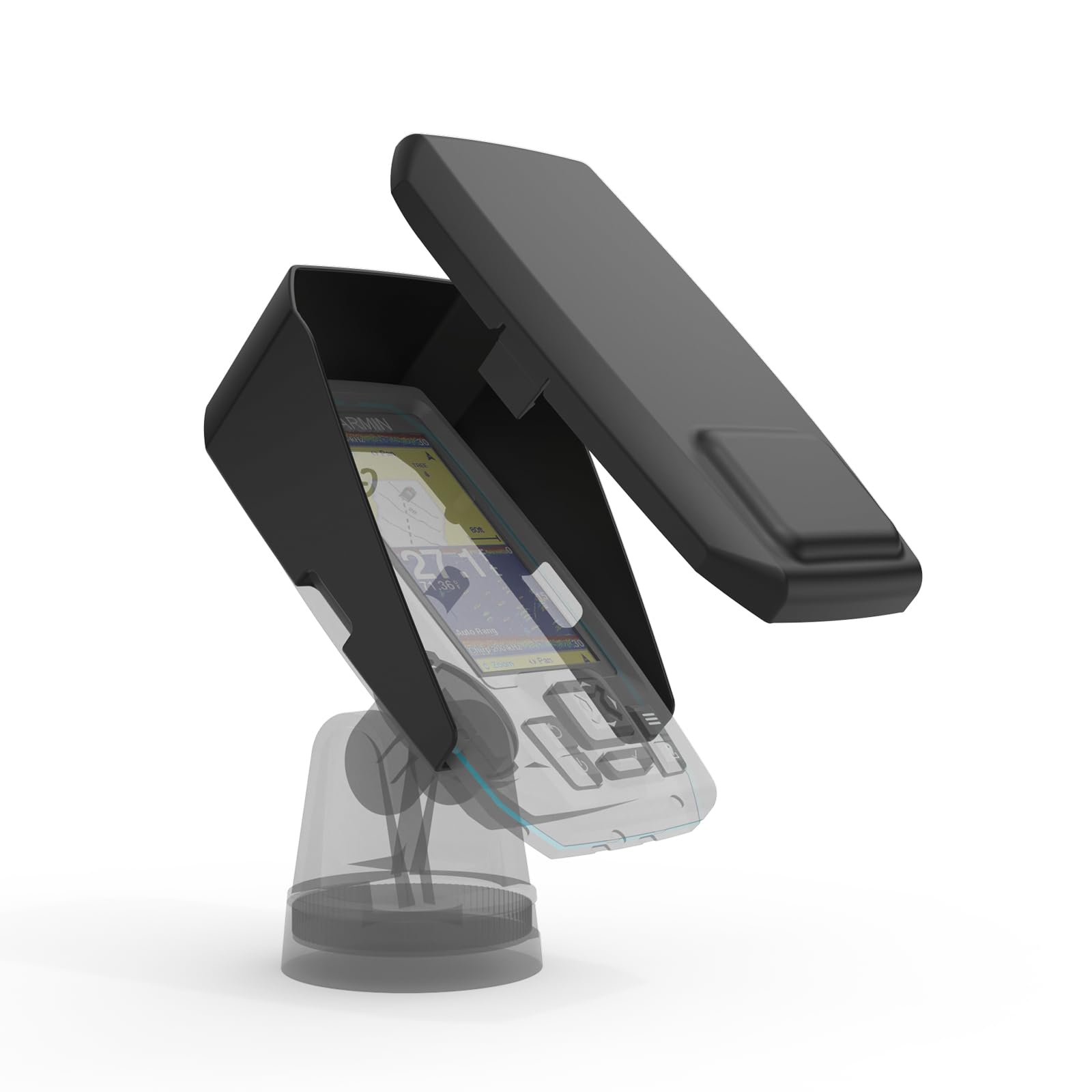 Photo 1 of Holicfun Protective Screen Cover and Anti-Glare Sun Visor Kit for Garmin Striker Plus 4 / Striker Vivid 4cv Fish Finder