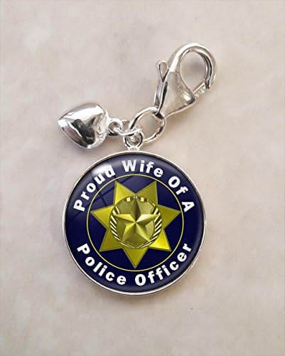 Police Officer Custom Proud Family Member .925 Sterling Silver Charm