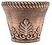 Sapphire USA Rustic Venetian Look 2 Pack Plastic Planter 10X8 Flowerpot for Indoor, Outdoor, Garden, Patio, Office Ornaments, Home Decor, Long Lasting Reusable, Light Weight, Water Resistant (Gold)