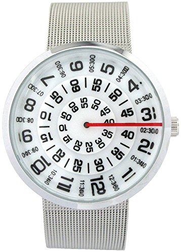 YouYouPifa Unisex Special Design Dial Stainless Steel Quartz Business Wrist Watch (White) YouYouPifa Unisex Special Design Dial Stainless Steel Quartz Business Wrist Watch (White)