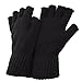 FLOSO® Mens Winter Fingerless Gloves (One Size) (Black)
