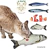 Angel’s Pride Spielzeug mit Katzenminze 4 Stück Katze Interaktives Spielzeug Katze Fisch Spielzeug Plüsch Katze Kauen Spielzeug Set für Katze/Kitty/Kätzchen/Aktuell jetzt mit NEMO/30cm+20cm