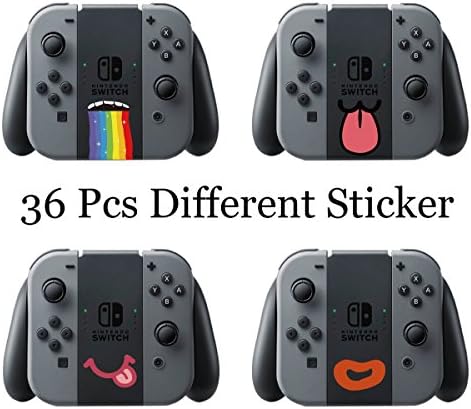 FancyWolf Nintendo Switch Skin Sticker (36 pcs) For Joy-Con Grip Controller Dog Tongue