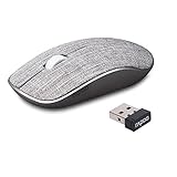 RAPOO 2.4G Ergonomic Wireless Portable Mobile Mouse Optical Mice with Soft fabric cover for Notebook,PC,Laptop,Computer,Macbook,Chromebook (Grey)