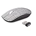 RAPOO 2.4G Ergonomic Wireless Portable Mobile Mouse Optical Mice with Soft fabric cover for Notebook,PC,Laptop,Computer,Macbook,Chromebook (Grey)
