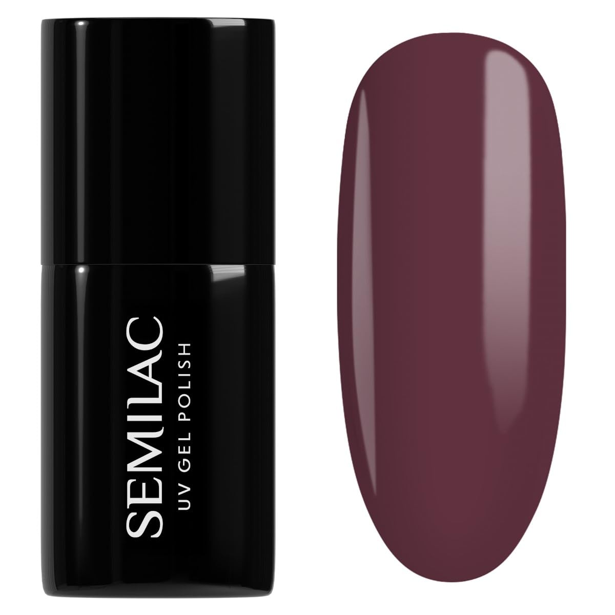 SEMILAC Gel Nail Polish 030 Dark Chocolate - Full Coverage Gel Polish - Soak Off Easy To Use LED/UV Nail Lamp - Long Lasting Manicure and Pedicure up to 3 weeks