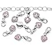 Clip-on Birthstone Rhinestone Heart Charms