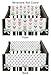 Sweet Jojo Designs 2-Piece Grey, Coral and Mint Woodland Arrow Teething Protector Cover Wrap Baby Crib Side Rail Guards