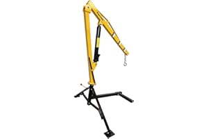 BIGORENDA Hydraulic Pickup Truck Crane,1000lb Capacity,Receiver Hitch Mounted Hydraulic 360°Swivel Truck Crane,With 3 Boom Capacities of 500 lb,750 lb and 1000 lb,for Lifting Workshops,Construction,Agriculture