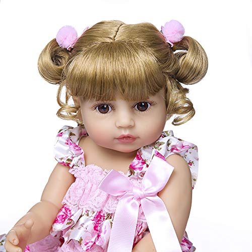 Reborn Baby Dolls Full Body Silicone 22 inches 55cm Toddler Doll Girl