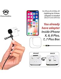 Lavalier Micrófono omnidireccional de solapa profesional con sistema de fácil presión para la grabación, Youtube Entrevista Videoconferencia Podcast Voz en iPhone.