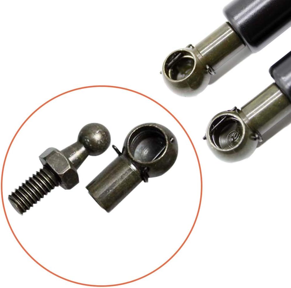 JINGLINGKJ 10MM Ball Socket M8 Male Screw Bolt M6 Female Thread Detachable Gas Spring Metal Ball Joint Connector with Metal Wire End Fitting Bearing Joint 4pcs (4PCS M6) - Image 5