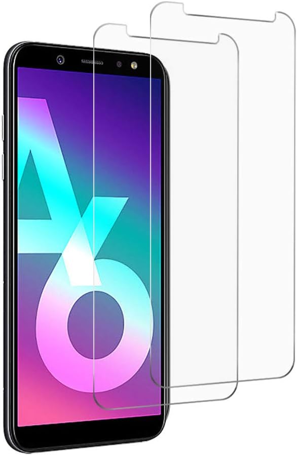 2Pack, Screen Protector Compatible with Galaxy A6 2018, Tempered Glass Screen,, 9H Hardness, Crystal Clearity, Scratch-Resistant, screen film for Samsung galaxy A6 2018