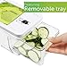 CORAFEI with Spiralizer-V Blades Food Vegetable Cutter with Julienne Grater Zoodle Maker Include Clean Brush and Glove