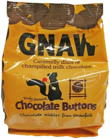 Gnaw Chocolate Buttons Bag Caramel 150 g (Pack of 2)